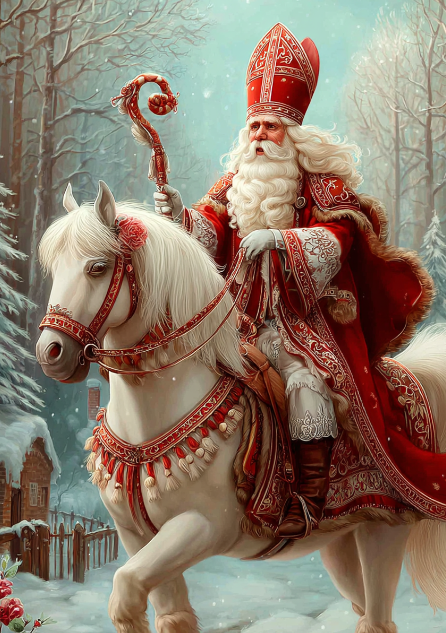 Sinterklaas in winterbos (1) |  Cadeaukaart Fripperies