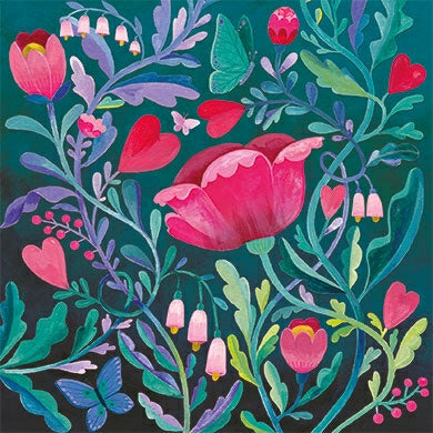 Frau geht mit Hund spazieren | Karte Mila Marquis