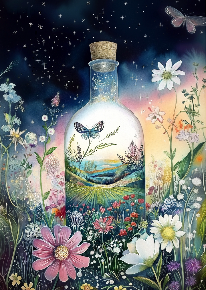 World in a cup: Fairytales in a Glass | Kaart Fripperies