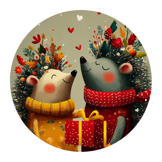 Celebrating Togetherness: Hedgehogs | Sluitstickers 10st.