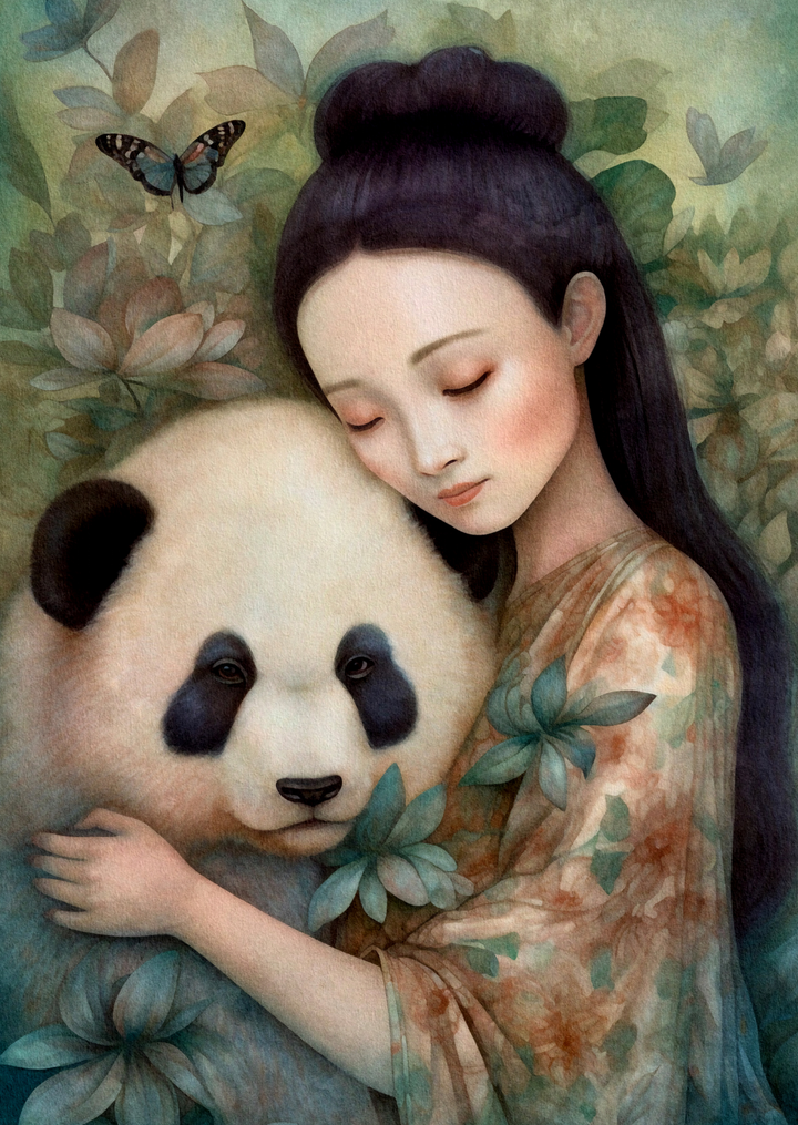 Animal Lovers: Panda | Kaart Fripperies