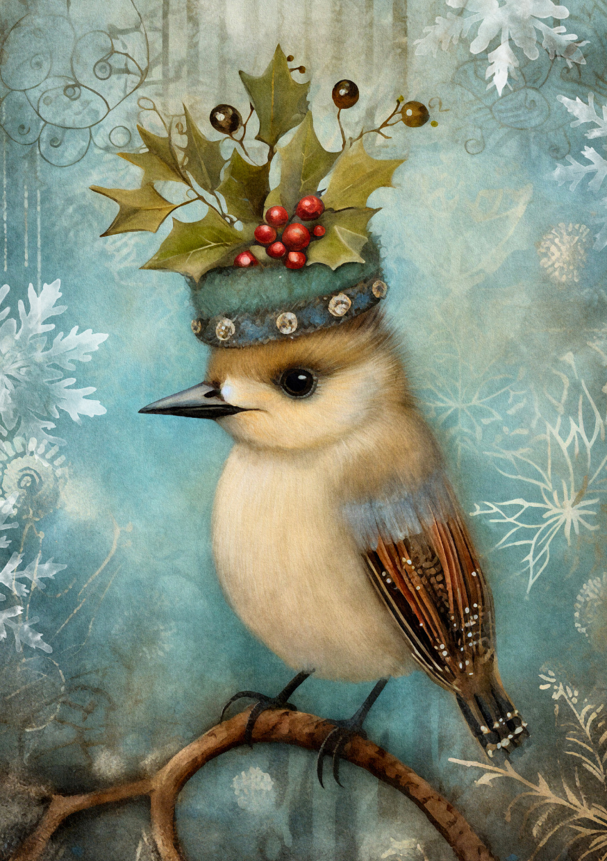 Christmas Animals: Vogel |  Cadeaukaart Fripperies
