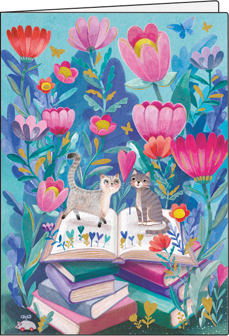 Katten op boek | Schrift A5 Edition Gollong