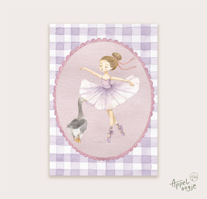 Ansichtkaart ballerina | Kaart Appeloogje