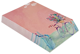 Fiets met bloemen | Memoblok