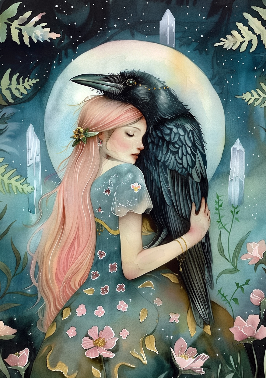 Hugging Animals: raaf |  Cadeaukaart Fripperies