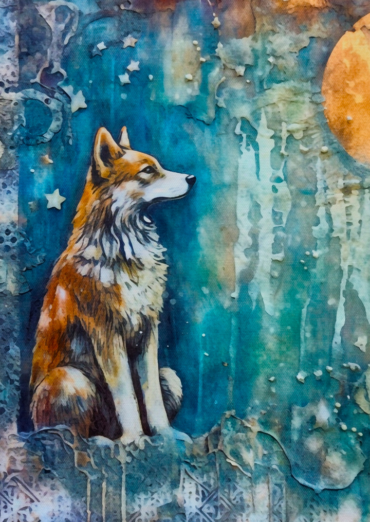 Vintage Tiere: Wolf | Kartenfirlefanz