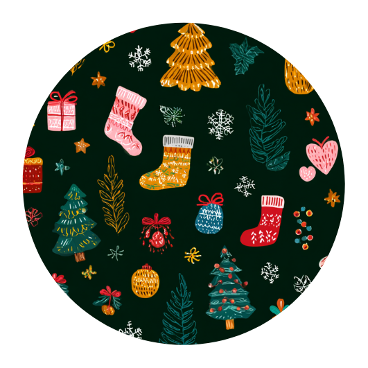 Christmas Socks | Sluitstickers 10st.