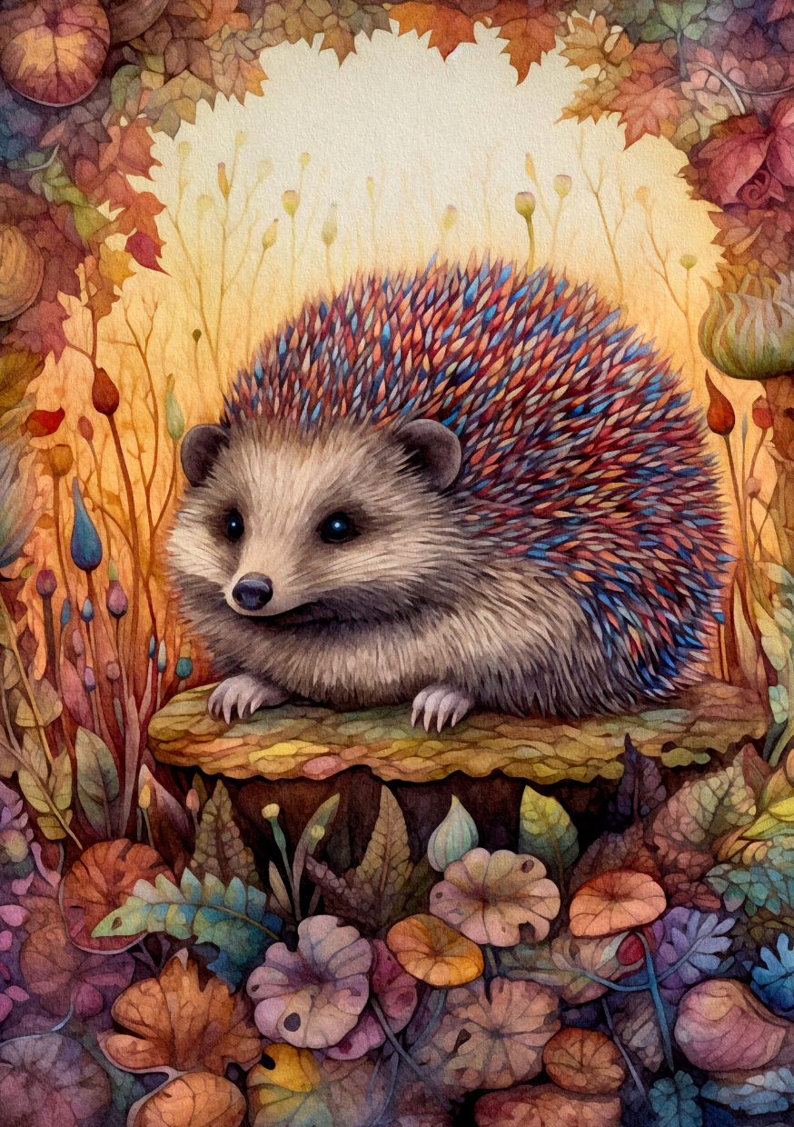 Animals of the Forest: egel |  Cadeaukaart Fripperies