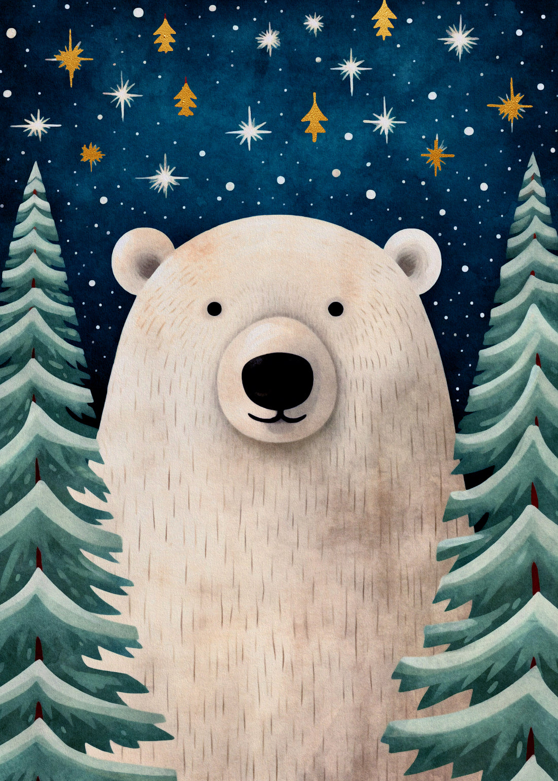 Christmas Time: Ijsbeer | Kaart Fripperies