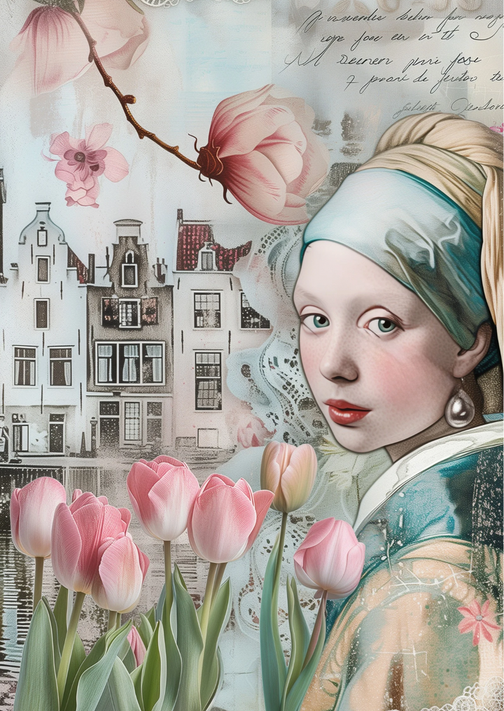 Tulips from Holland: Meisje met de parel | Kaart Fripperies