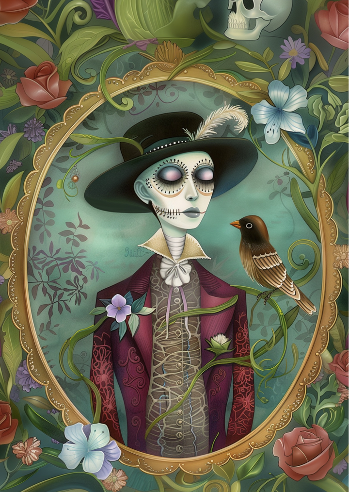 Halloween Characters: Bird man | Kaart Fripperies