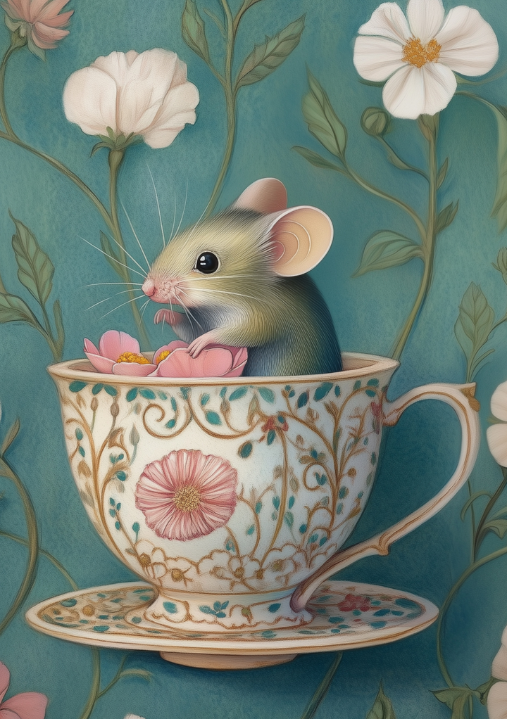 Animal Tea Time: Muis | Cadeaukaart Fripperies