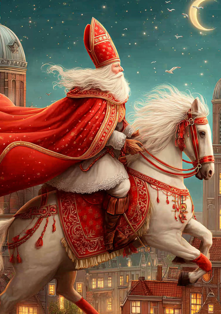 Sinterklaas bij maanlicht |  Cadeaukaart Fripperies