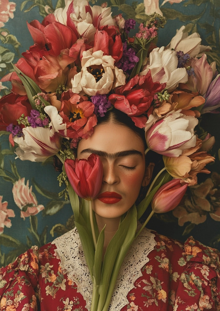 Frida Kahlo: Tulip Reverie| Kaart Fripperies