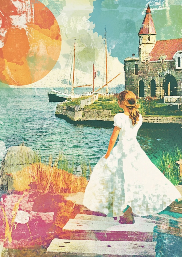 The art of Summer: Wanderer by the Castle Sea| Kaart Fripperies