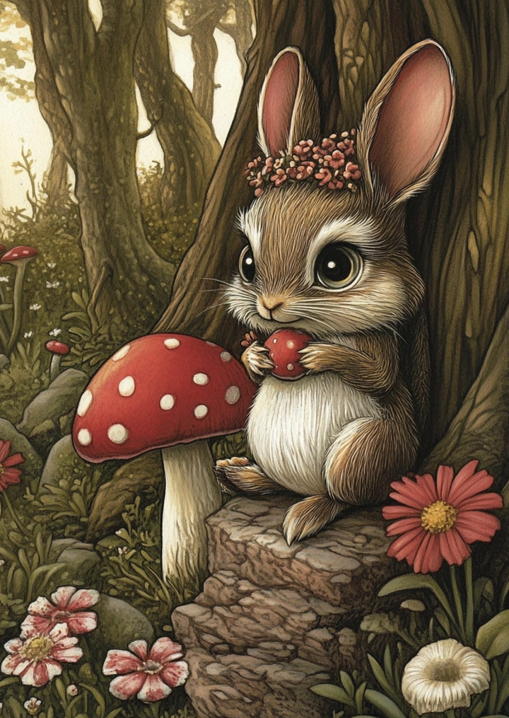 Whimsy Woodland: Berry Break beneath the Toadstool | Kaart Fripperies