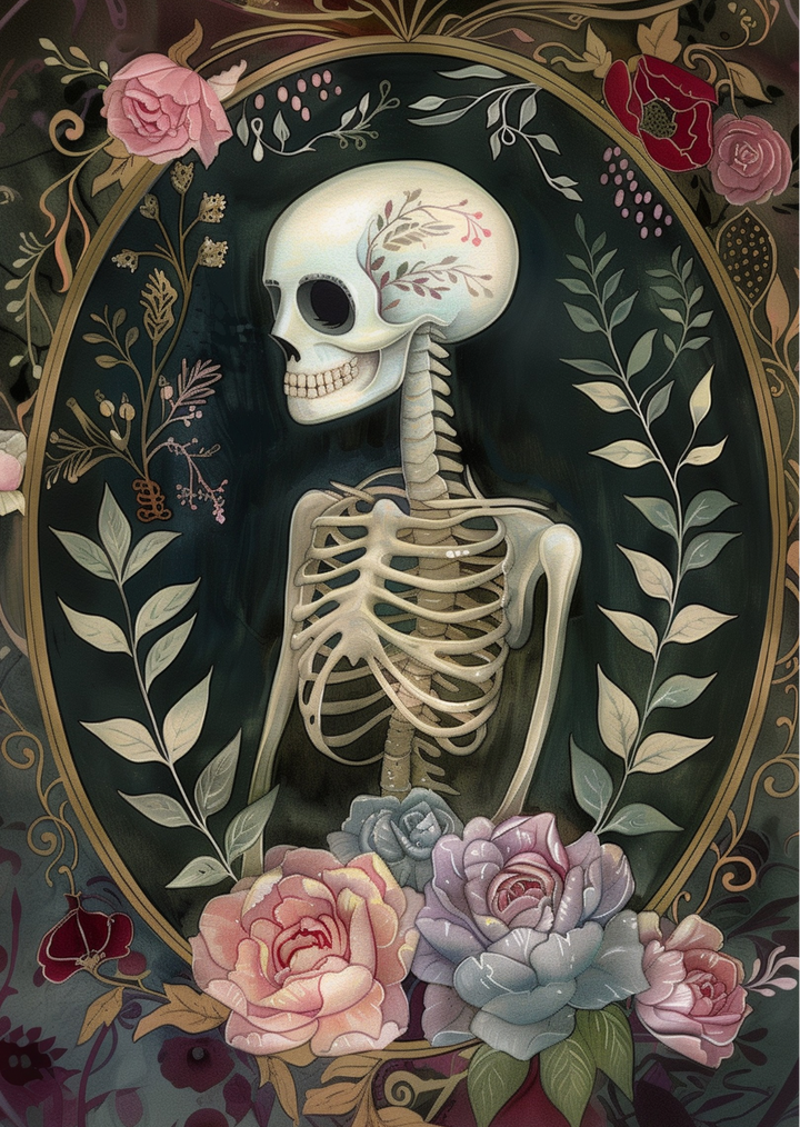 Halloween Characters: Skelet | Kaart Fripperies
