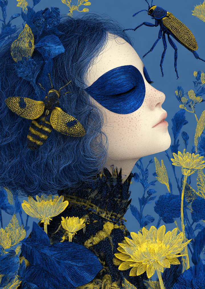 The Bug Girl: Blue | Kaart Fripperies