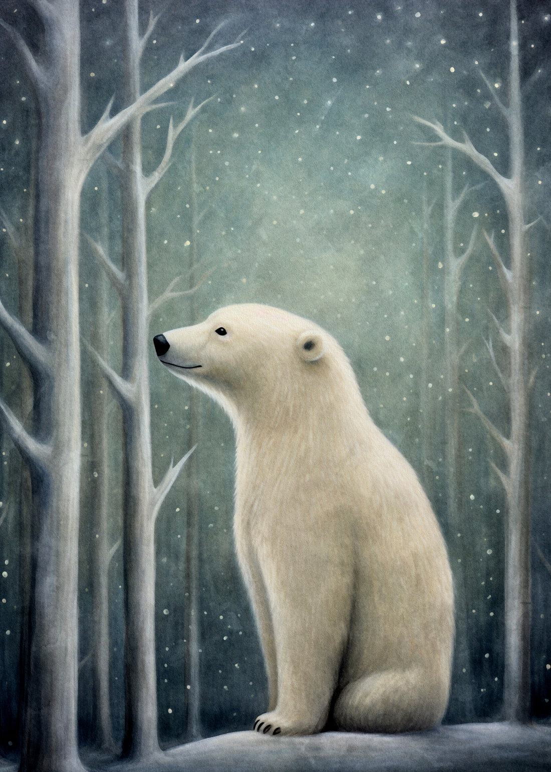Mystical Christmas Animals: Ijsbeer | Kaart Fripperies