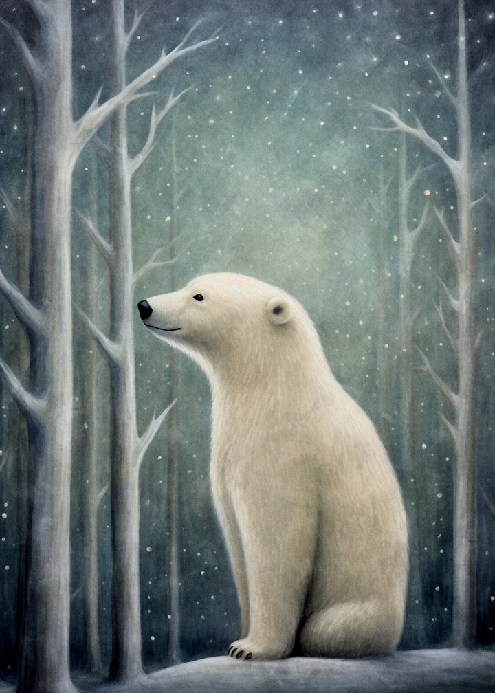 Mystical Christmas Animals: Ijsbeer | Kaart Fripperies