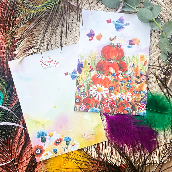 Pumpkin party | Postkaart A6 Romyillustrations