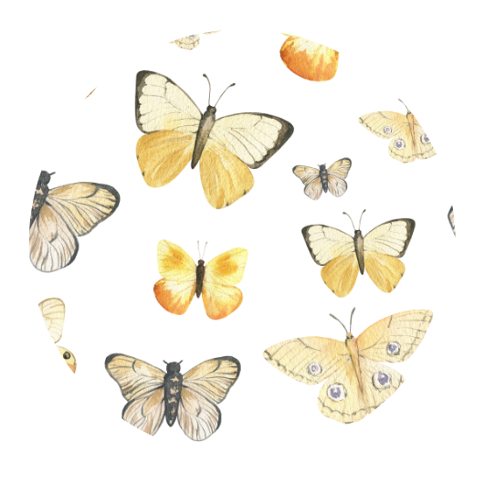 Vlinders (geel) | Sluitstickers 10st.