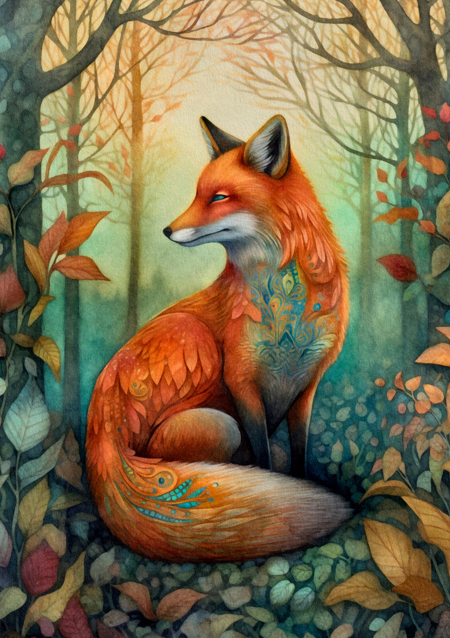 Animals of the Forest: vos |  Cadeaukaart Fripperies
