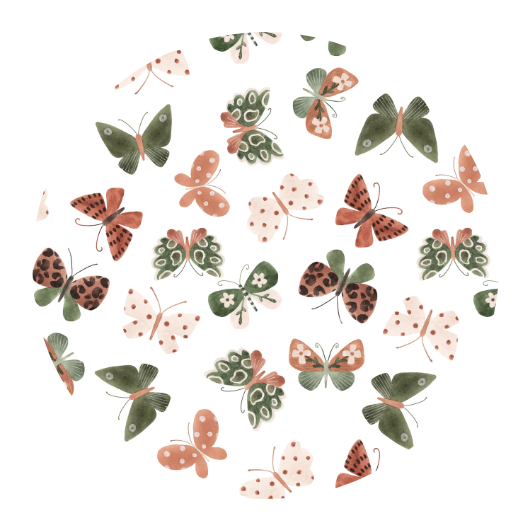 Vlinders (rood/groen) | Sluitstickers 10st.