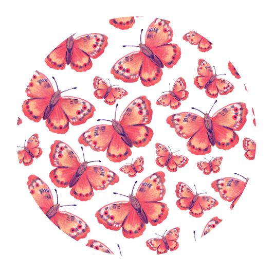 Vlinders (rood) | Sluitstickers 10st.