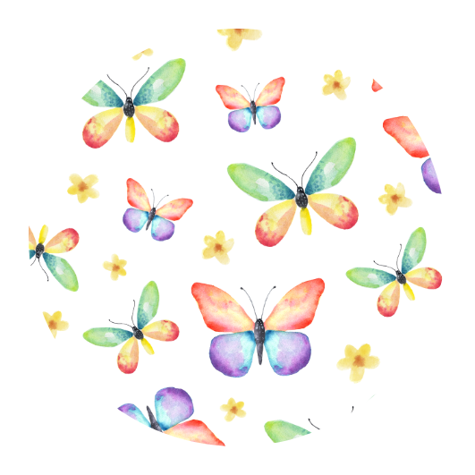 Vlinders (regenboog)  | Sluitstickers 10st.