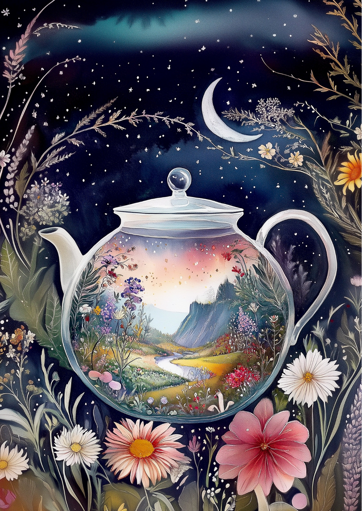 World in a cup: Magic poured Gently | Kaart Fripperies