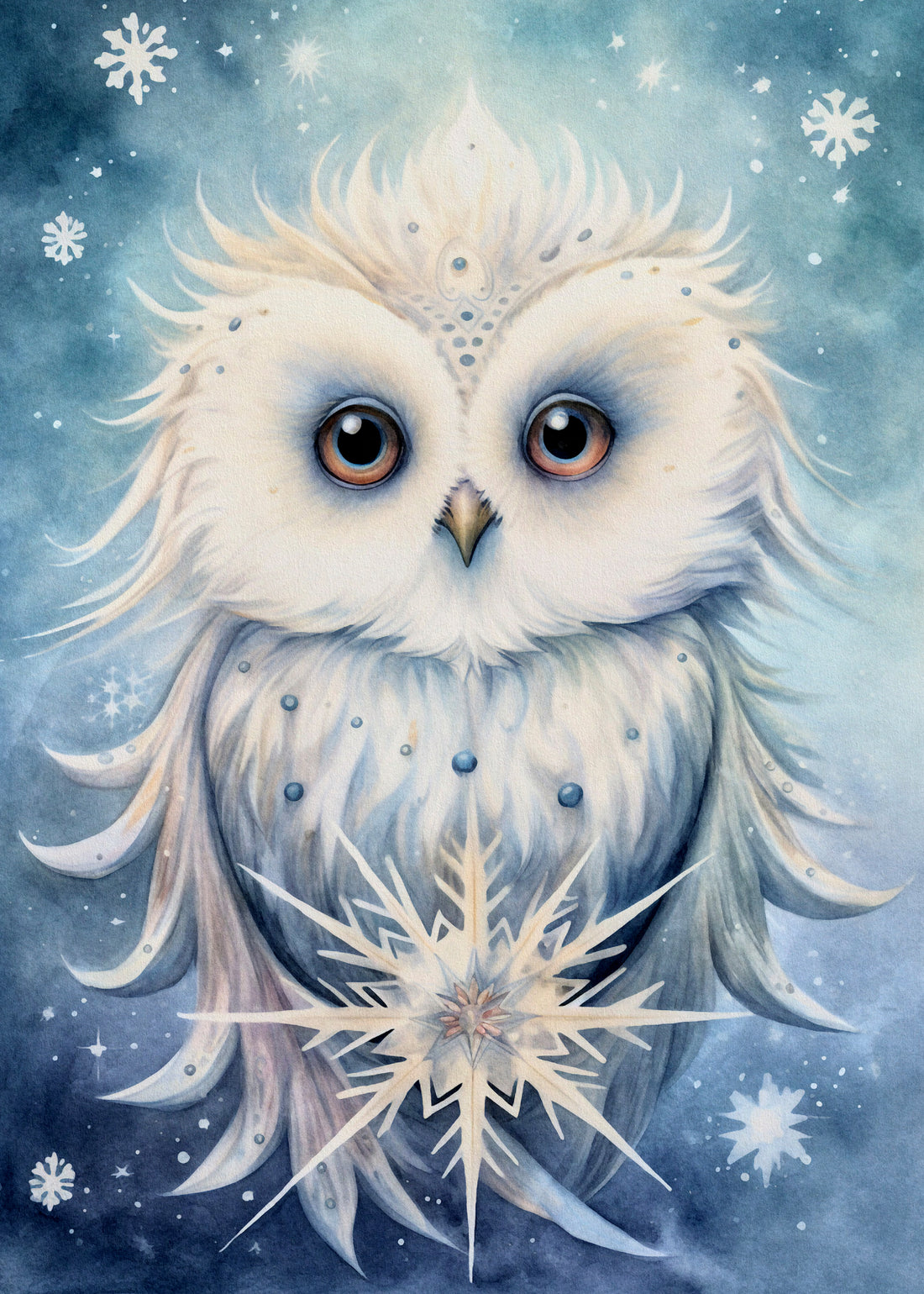 Snow Animals: Uil | Kaart Fripperies