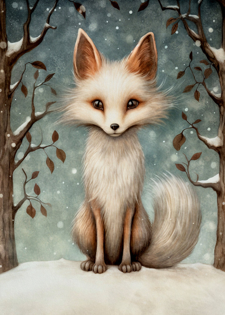 Mystical Christmas Animals: Welp | Kaart Fripperies