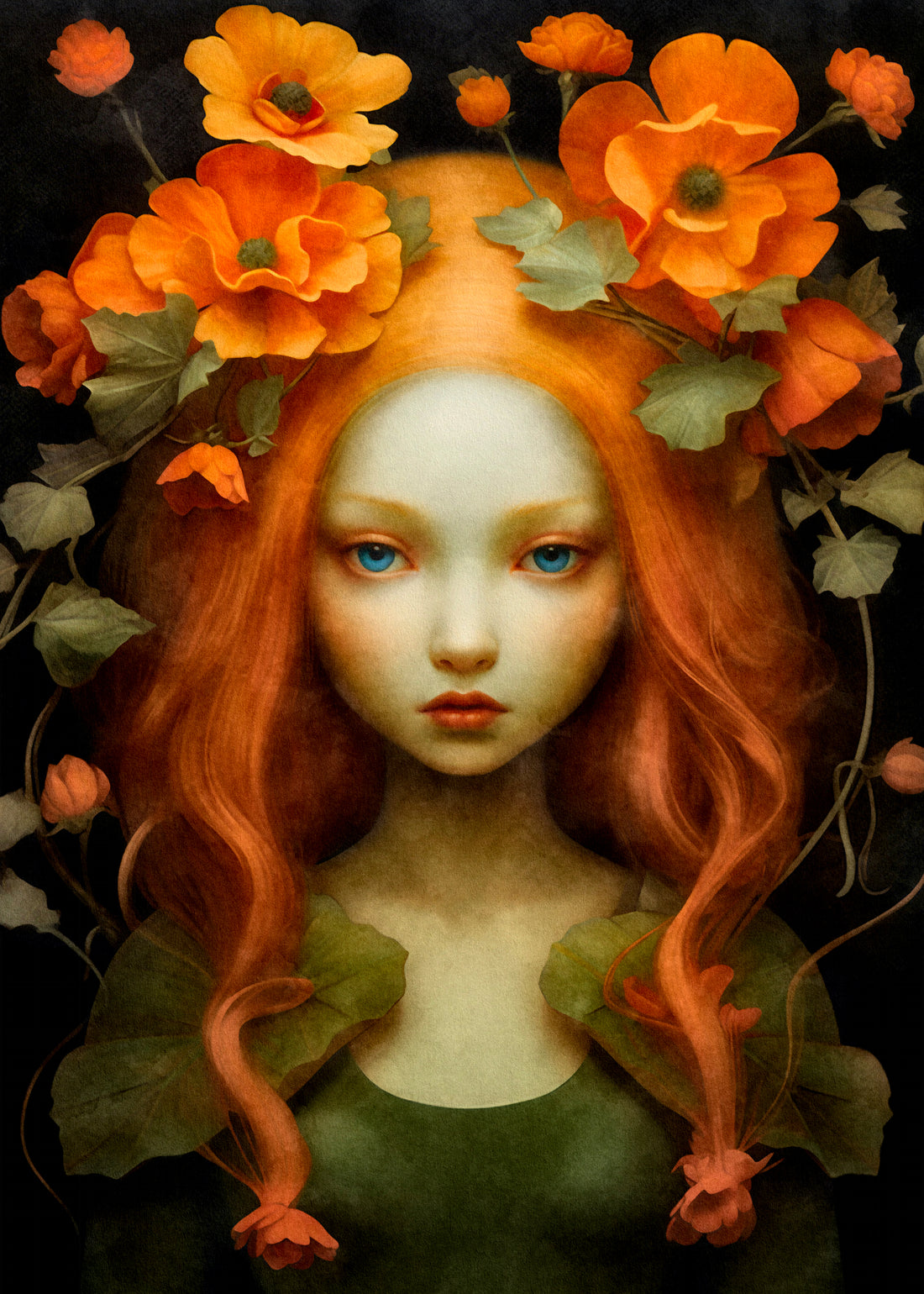 Flower Madonna's: Orange | Kaart Fripperies