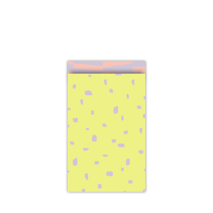 Minimal Dots geel/lila | Cadeauzakjes 5st