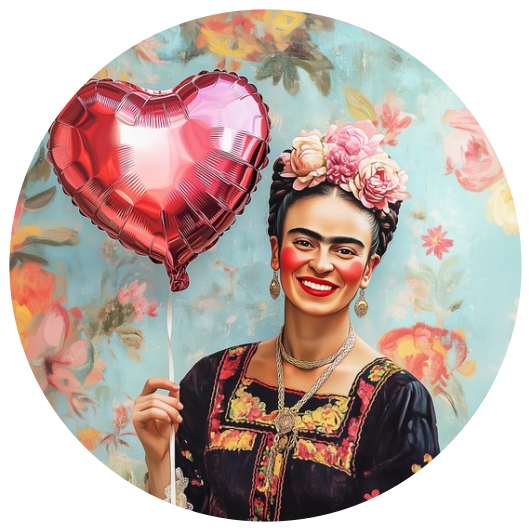 Frida Kahlo: Valentine Balloon | Stickerrol