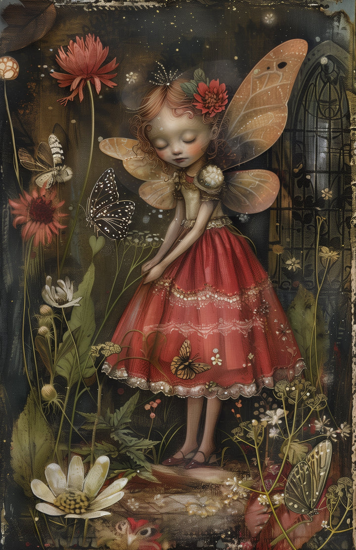 Fairytale Woodland: Red Fairy | Kaart Fripperies