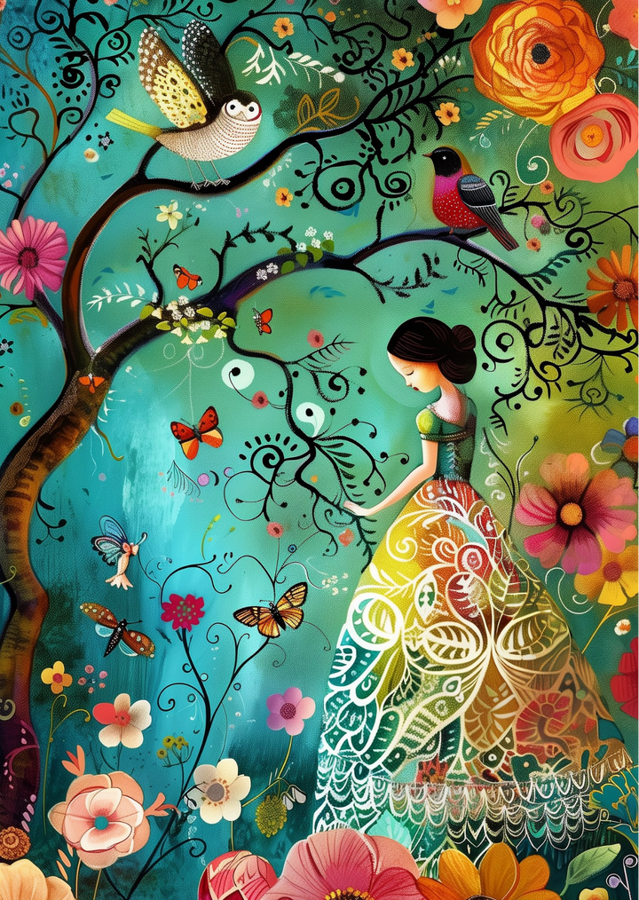 Floral Ladies: Fantasy | Kaart Fripperies