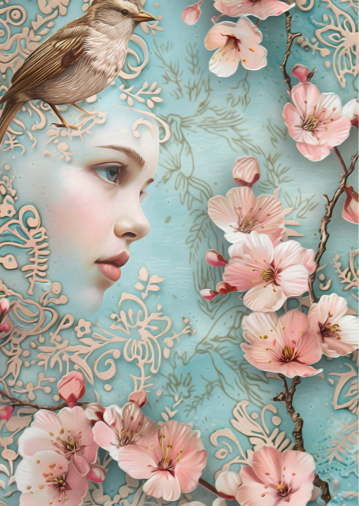 Blue Blossom: Nature’s Silhouette | Kaart Fripperies