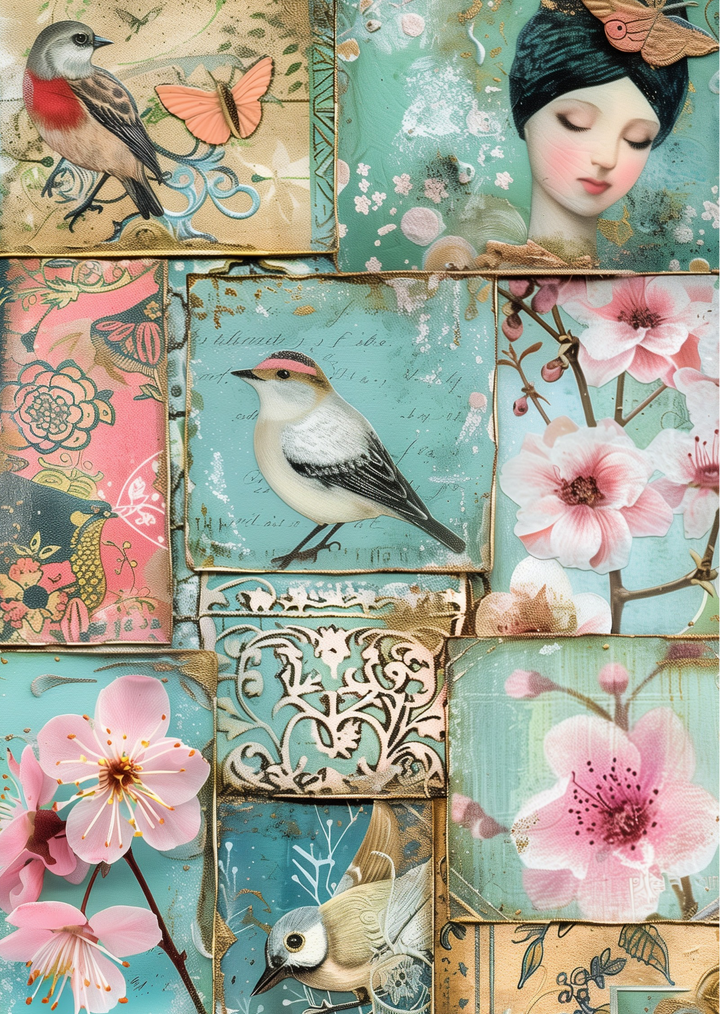 Blue Blossom: Botanical Harmony | Kaart Fripperies