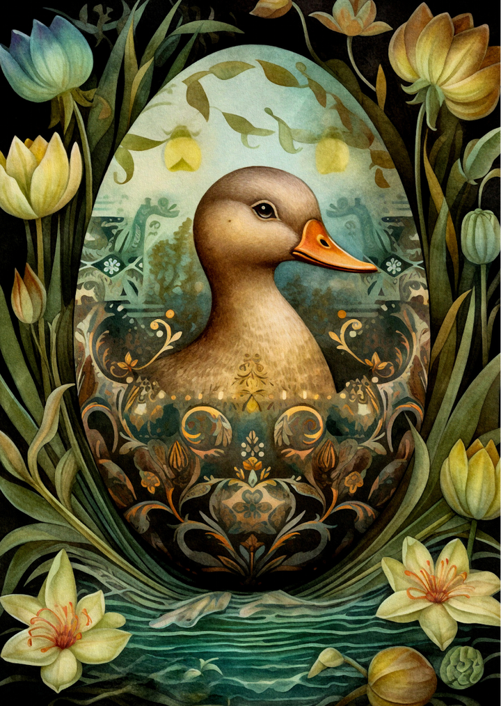 Easter Eggs: Eend | Kaart Fripperies