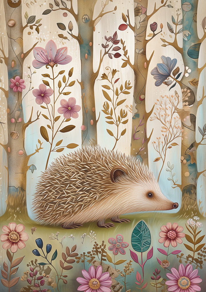 Woodland Spring Animals: Egel | Kaart Fripperies