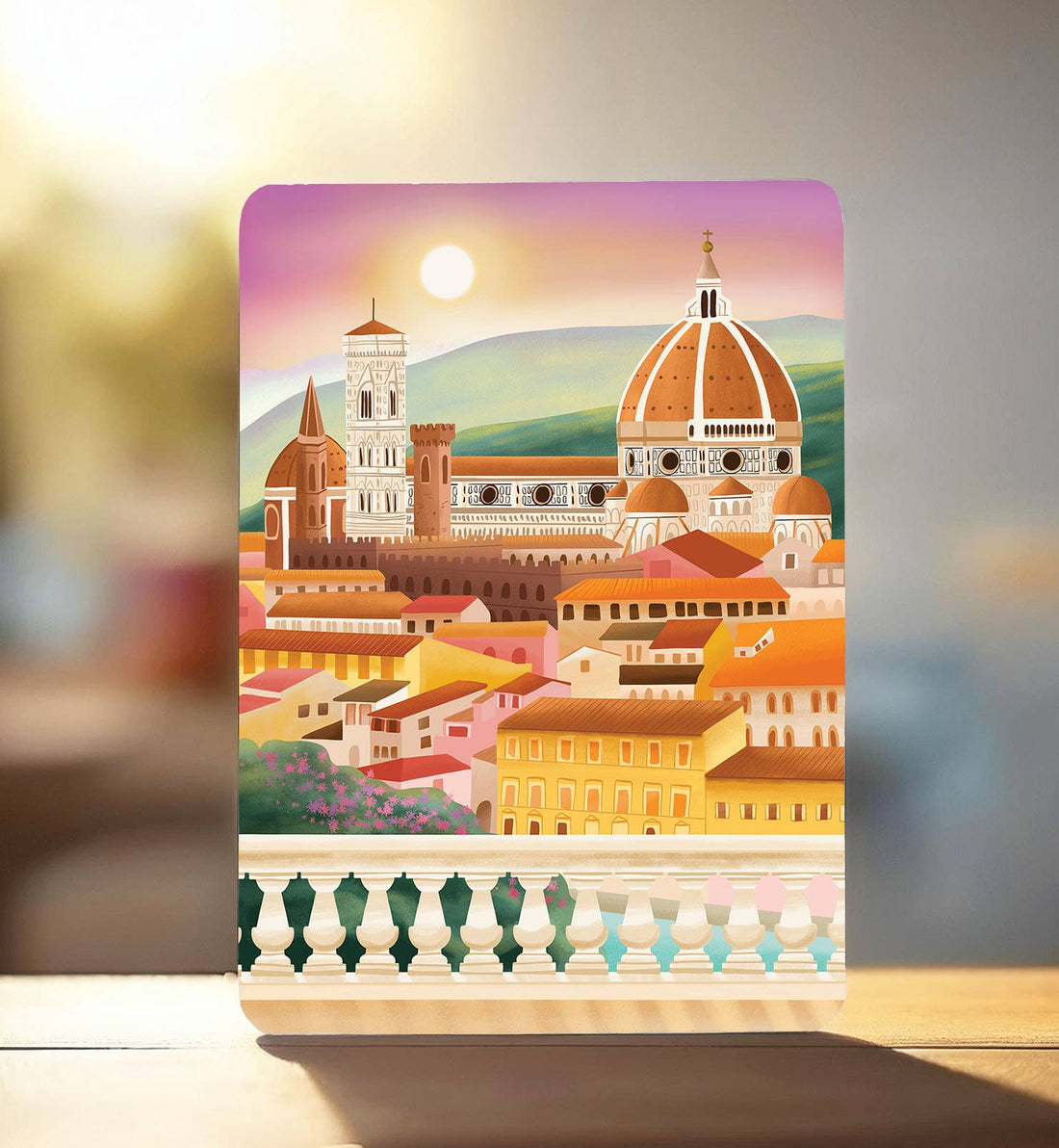 Kaart Florence Italie Toscane reizen plaatsen | Kaart Aniet Illustration