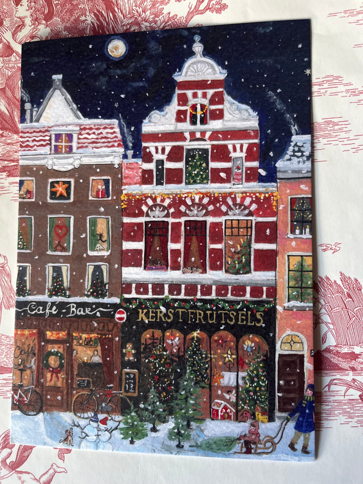 Huisjes winter | Kaart Gwen van Knippenberg