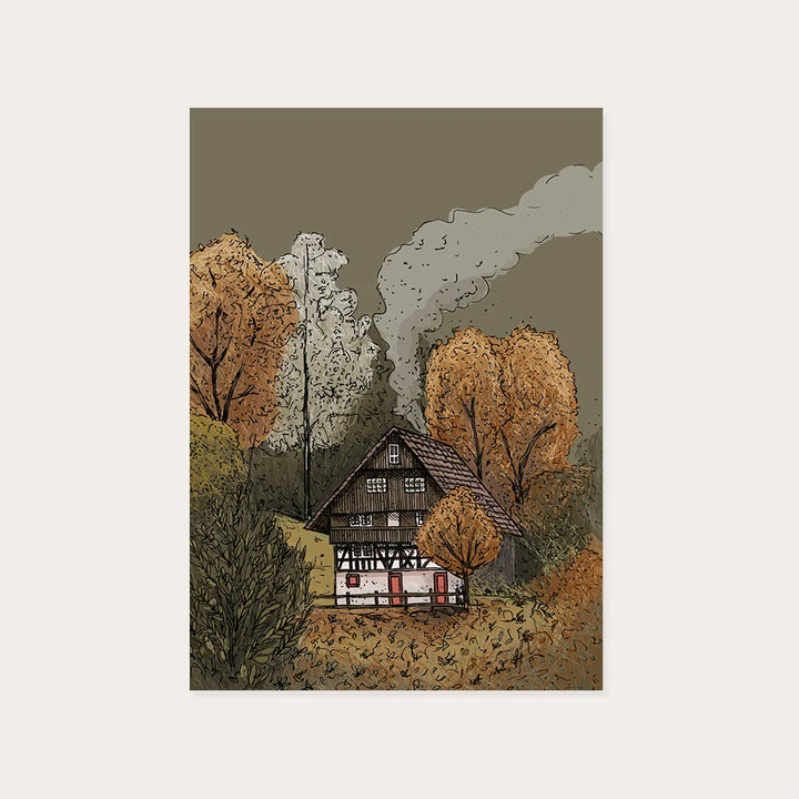 Huisje in bos | Kaart Kaartstudio