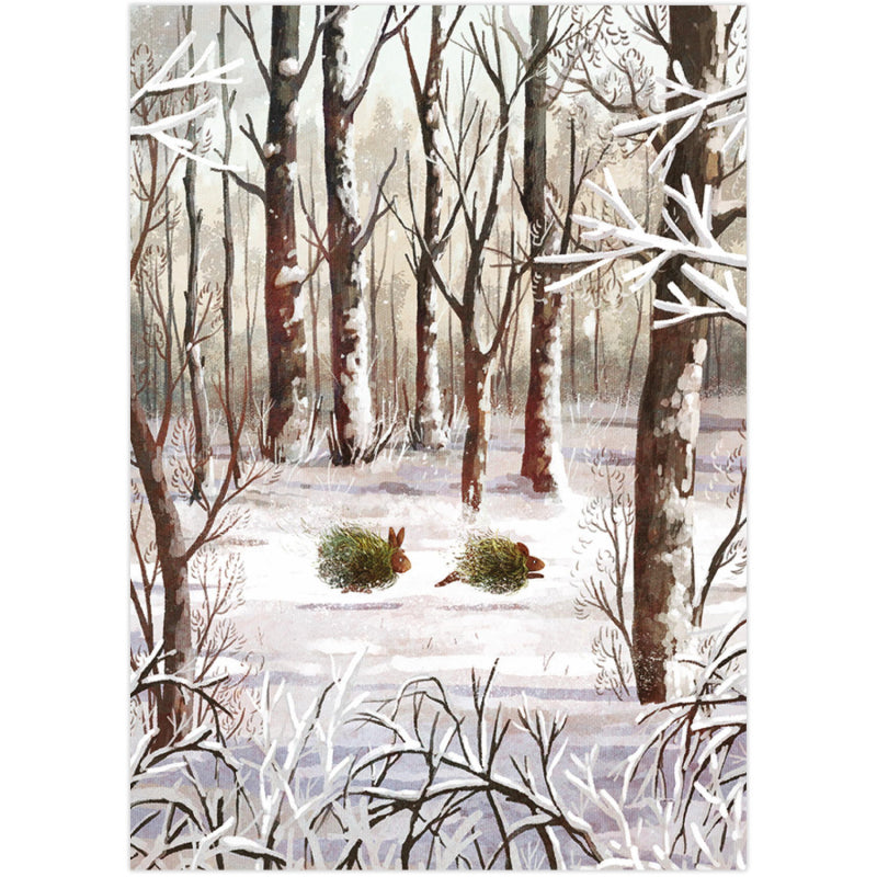 Hazen in de sneeuw | Kaart Inkognito