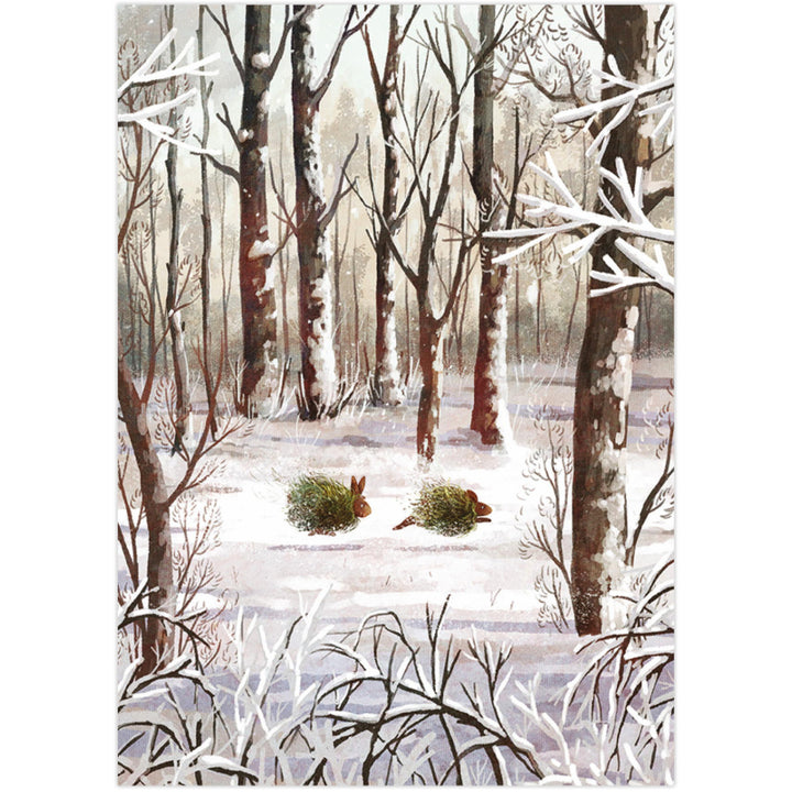 Hazen in de sneeuw | Kaart Inkognito