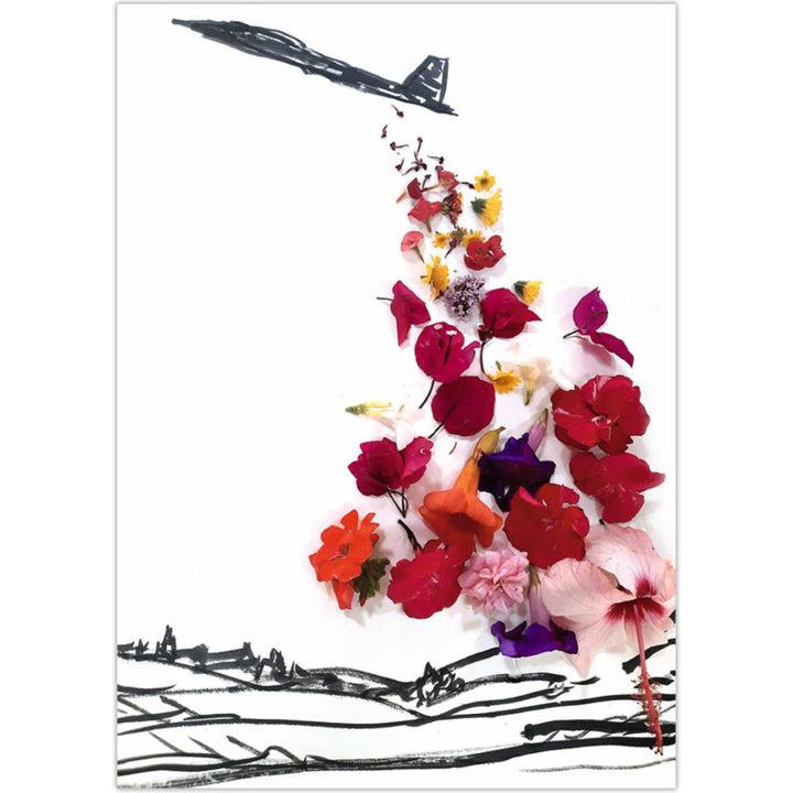 Bloemen vliegtuig | Kaart Inkognito