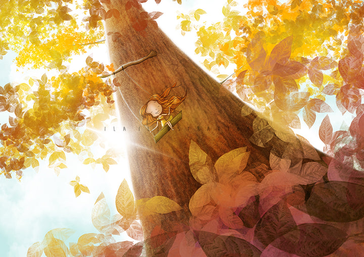 164 - Autumn Swing | Kaart Ila Illustrations